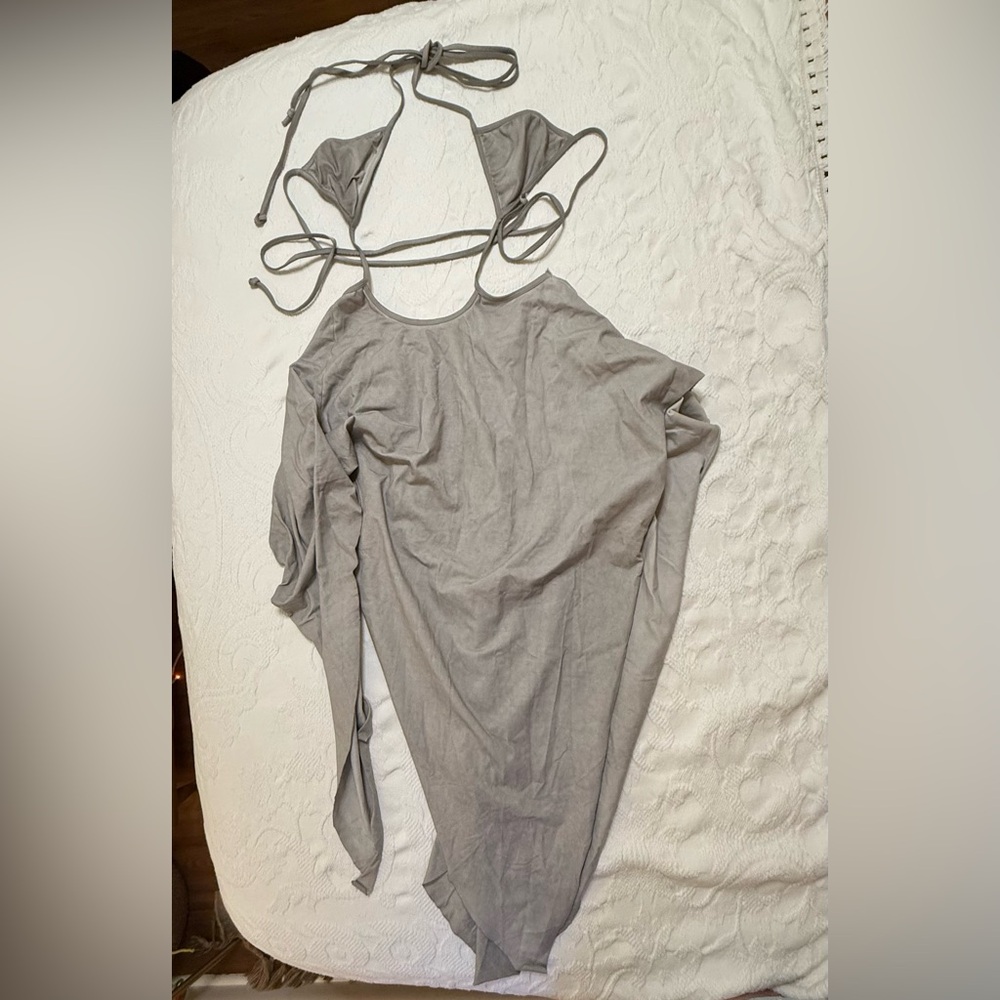 New Darker Wavs Off White Asymmetrical Fairy Dress and Cover Up - Size Small